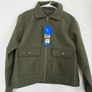Banana Republic Olive Green Zip Jacket Shacket Size Large NWT Size Large